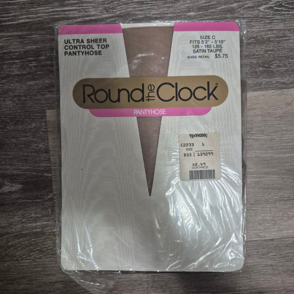 Women's Round the Clock Pantyhose Size C Taupe